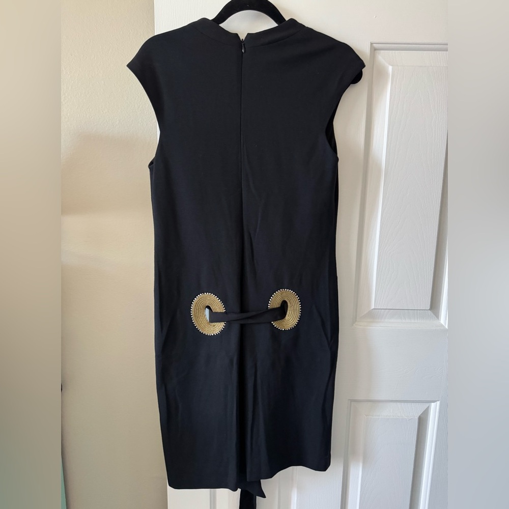 Nicole Miller Unique Black Dress, M, Drop Waist, NWOT